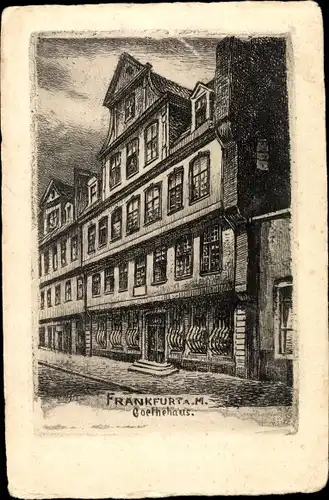 Künstler Ak Frankfurt am Main, Goethehaus