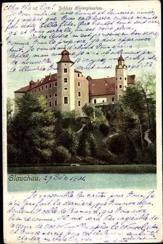 Ak Glauchau in Sachsen, Schloss Hinterglauchau