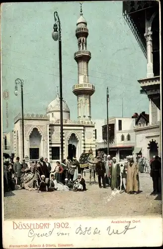 Ak Düsseldorf am Rhein, Gewerbeausstellung 1902, Arabisches Dorf