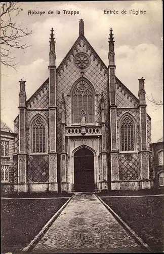 Ak Forges Chimay Wallonien Hennegau, Abbaye de la Trappe, Entree de l'Eglise