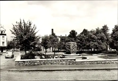 Ak Meerane in Sachsen, Weberbrunnen