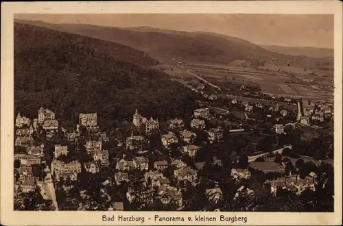 Ak Bad Harzburg am Harz, Panorama vom kleinen Burgberg