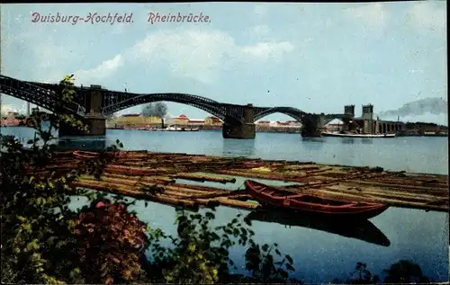 Ak Hochfeld Duisburg im Ruhrgebiet, Rheinbrücke
