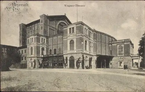 Ak Bayreuth in Oberfranken, Wagner-Theater, Außenansicht