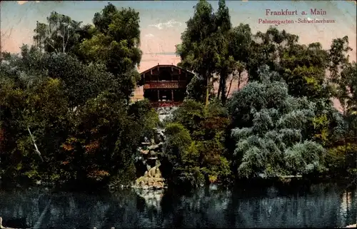 Ak Frankfurt am Main, Palmengarten, Schweizerhaus