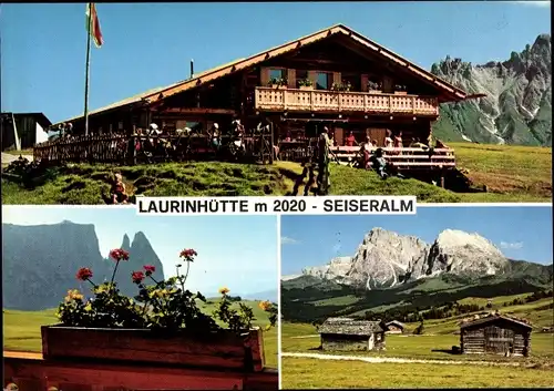 Ak Seiseralm Alpe di Siusi Südtirol, Laurin Hütte, Schlerngebiet