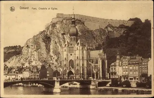 Ak Dinant Wallonien Namur, Pont, Citadelle et Église