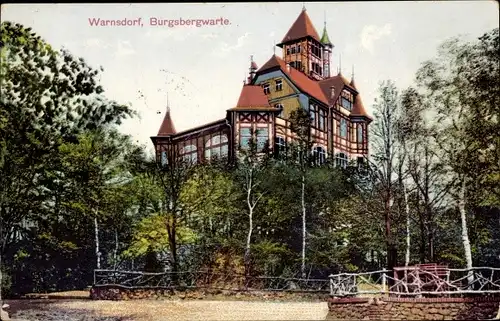 Ak Varnsdorf Warnsdorf Reg. Aussig, Burgsbergwarte