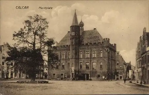 Ak Kalkar am Niederrhein, Marktplatz, Rathaus