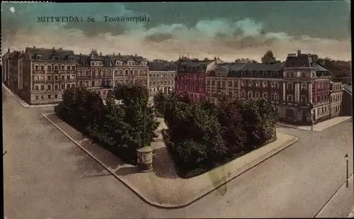 Ak Mittweida in Sachsen, Tzschirnerplatz
