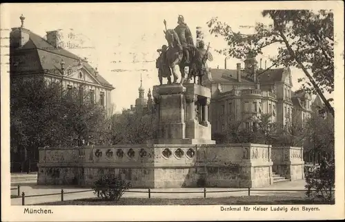 Ak München, Denkmal für Kaiser Ludwig den Bayern