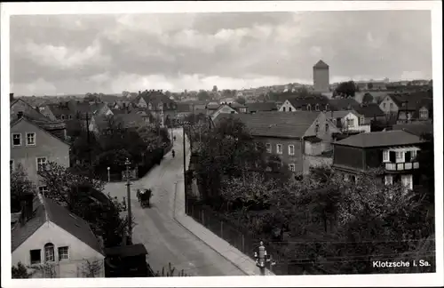 Ak Dresden Klotzsche, Panorama, Straßenpartie