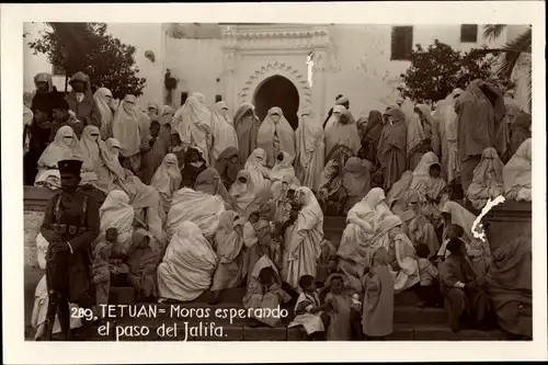 Ak Tetuan Tétouan Marokko, Moras esperando el paso del Jalifa
