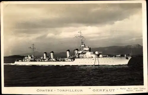 Ak Französisches Kriegsschiff, Contre Torpilleur Gerfaut