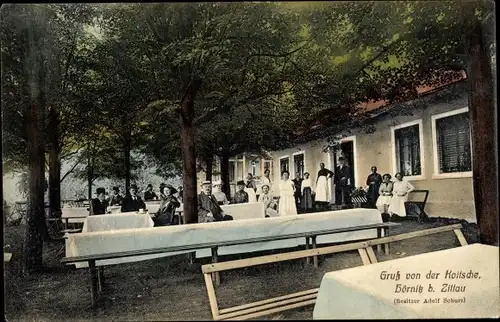 Ak Hörnitz Oberlausitz, Koitsche, Restaurant, Terrasse
