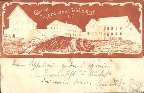 Präge Ak Niederreifenberg Schmitten im Taunus, Großer Feldberg