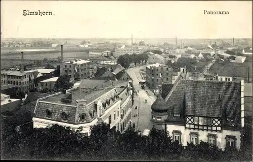 Ak Elmshorn im Kreis Pinneberg, Panorama vom Ort, Vogelschau