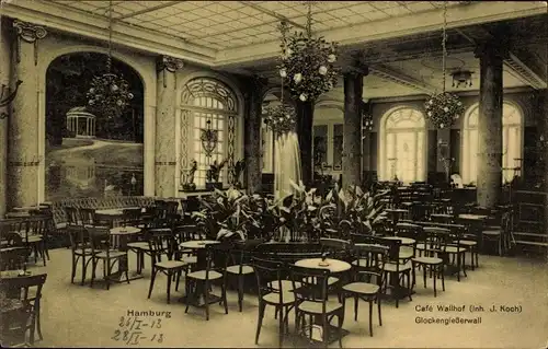 Ak Hamburg, Café Wallhof, Inh. J. Koch, Glockengießerwall