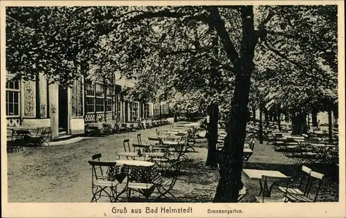 Ak Helmstedt in Niedersachsen, Brunnengarten, Terrasse