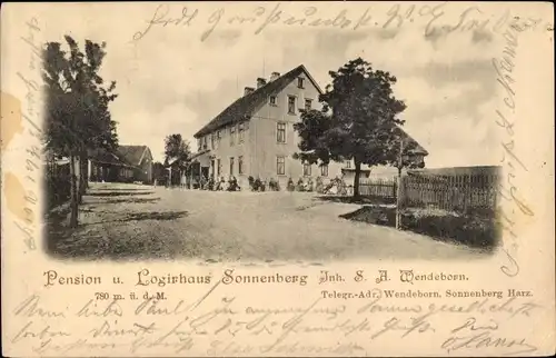 Ak Sonnenberg St. Andreasberg Braunlage im Harz, Pension und Logierhaus, Inh. S.A. Wendeborn