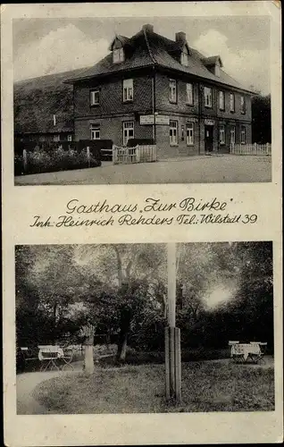 Ak Wilstedt Niedersachsen, Gasthaus Zur Birke, Inh. Heinrich Rehders