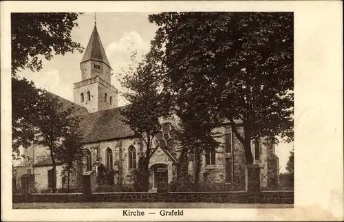 Ak Grafeld Berge Niedersachsen, Außenansicht der Kirche