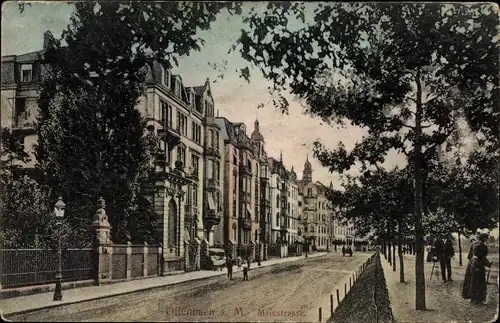 Ak Offenbach am Main Hessen, Mainstraße, Straßenpartie