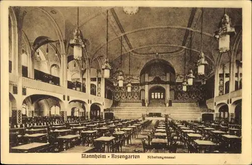 Ak Mannheim in Baden Württemberg, Rosengarten, Nibelungensaal