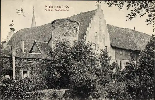 Ak Michelstadt im Odenwaldkreis Südhessen, Kellerei, Gartenseite