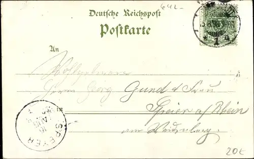 Litho Darmstadt in Hessen, Restaurant zum heiligen Kreuzberg, Bes. N. Storhmenger