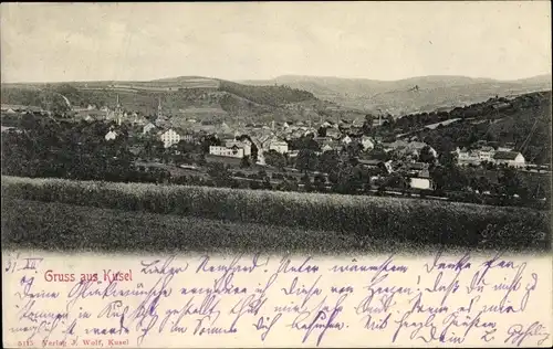 Ak Kusel am Kuselbach Rheinland Pfalz, Totalansicht vom Ort