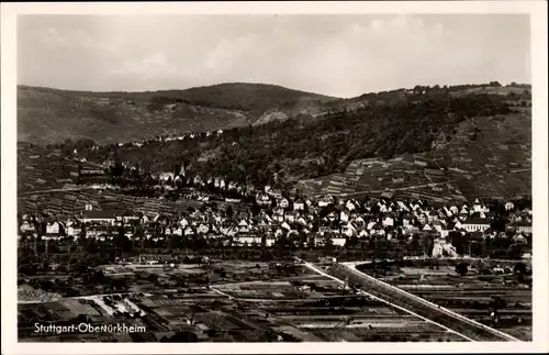 Ak Obertürkheim Stuttgart in Baden Württemberg, Totalansicht vom Ort