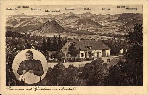 Ak Donzdorf im Kreis Göppingen Baden Württemberg, Gsthaus zur Kuchalb, Wirtin