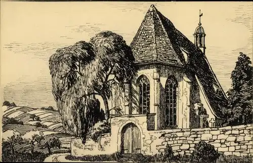 Künstler Ak Öhringen im Hohenlohekreis, St. Anna Kapelle