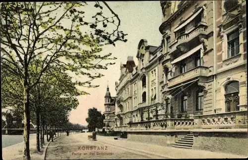 Ak Konstanz am Bodensee, Partie an der Seestraße