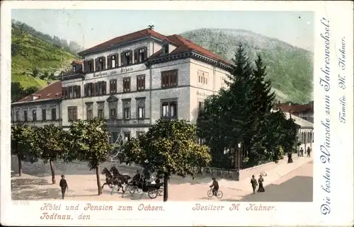 Ak Todtnau im Südschwarzwald Kreis Lörrach, Hotel und Pension zum Ochsen, Bes. M. Kuhner