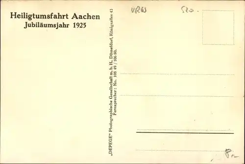 Ak Aachen in Nordrhein Westfalen, Verschließung der Heiligtümer, Geistliche, Jubiläumsjahr 1925