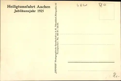 Ak Aachen in Nordrhein Westfalen, Die Kranken werden mit dem Heiligtum berührt, Jubiläumsjahr 1925