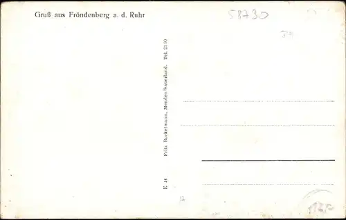 Ak Fröndenberg an der Ruhr Kreis Unna, Hotel zum Markgrafen, Inh. Anton Schulte, Denkmal