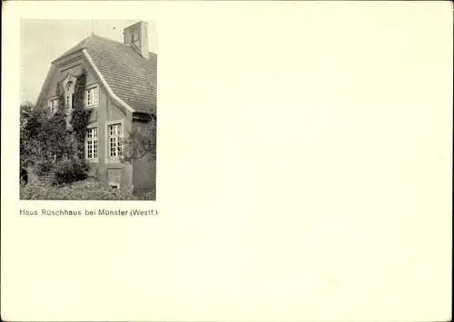 Ak Münster in Westfalen, Haus Rüschhaus, Annette von Droste Hülshoff
