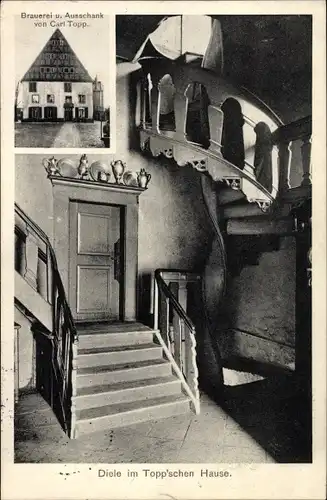 Ak Soest in Nordrhein Westfalen, Brauerei von Carl Topp, Diele im Topp'schen Hause