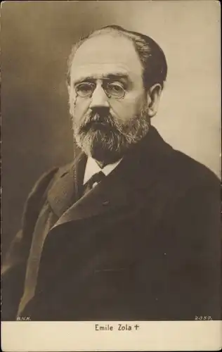 Ak Schriftsteller Emile Zola, Portrait