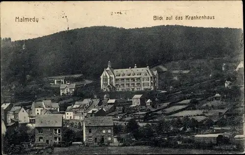 Ak Malmédy Wallonien Lüttich, Blick auf Krankenhaus