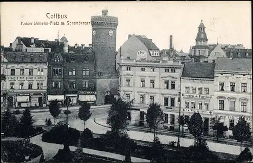 Ak Cottbus in der Niederlausitz, Kaiser Wilhelm-Platz, Spremberger Tor