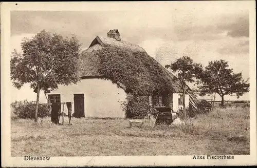 Ak Dziwnów Dievenow in Pommern, Altes Fischerhaus