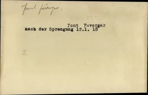 Foto Ak Pontfaverger Moronvilliers Marne, Ort nach der Sprengung, Zerstörung, 1918