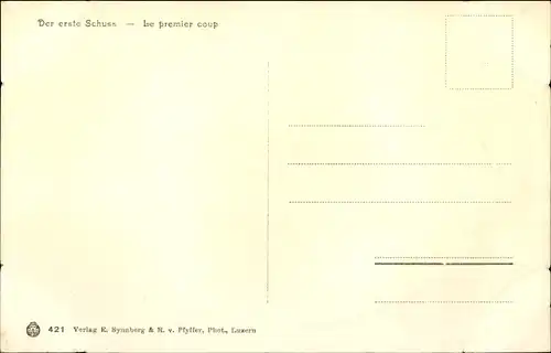 Ak Schweizer Soldaten, Der erste Schuss, le premier coup