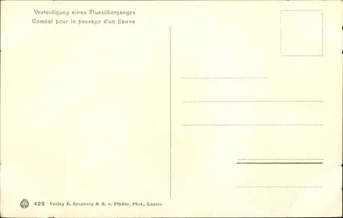 Ak Schweizer Soldaten, Verteidigung eines Flussüberganges, Bahnschienen