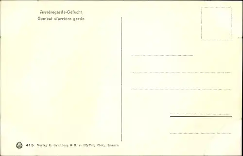 Ak Schweizer Soldaten, Arrieregarde Gefecht