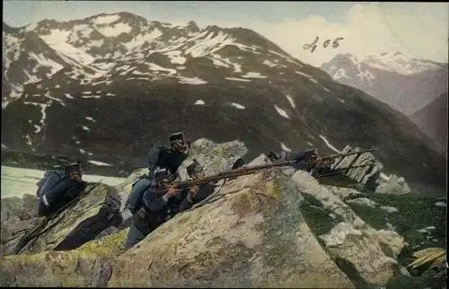 Ak Kanton Uri, Schweizer Soldaten, Gefecht auf dem Maigelpass, Maighelpass